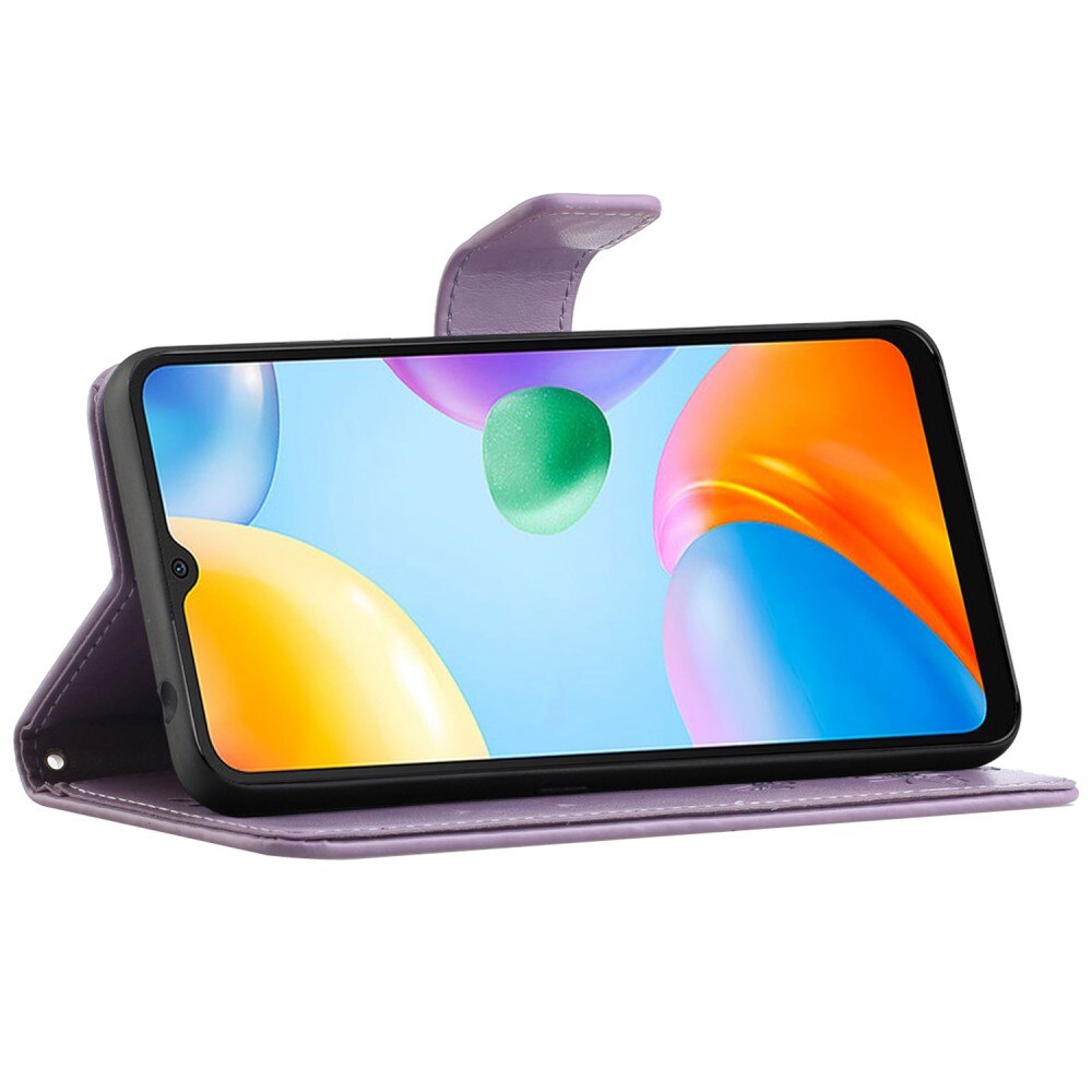 Læderetui Sommerfugle Xiaomi Redmi 10C Lilla