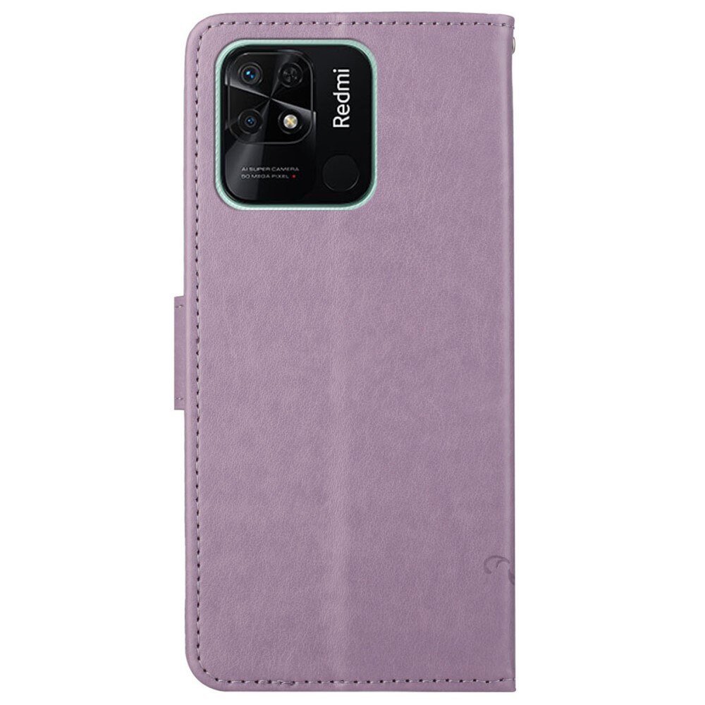 Læderetui Sommerfugle Xiaomi Redmi 10C Lilla