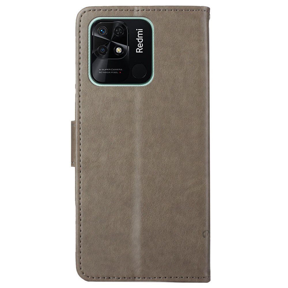 Læderetui Sommerfugle Xiaomi Redmi 10C Grå