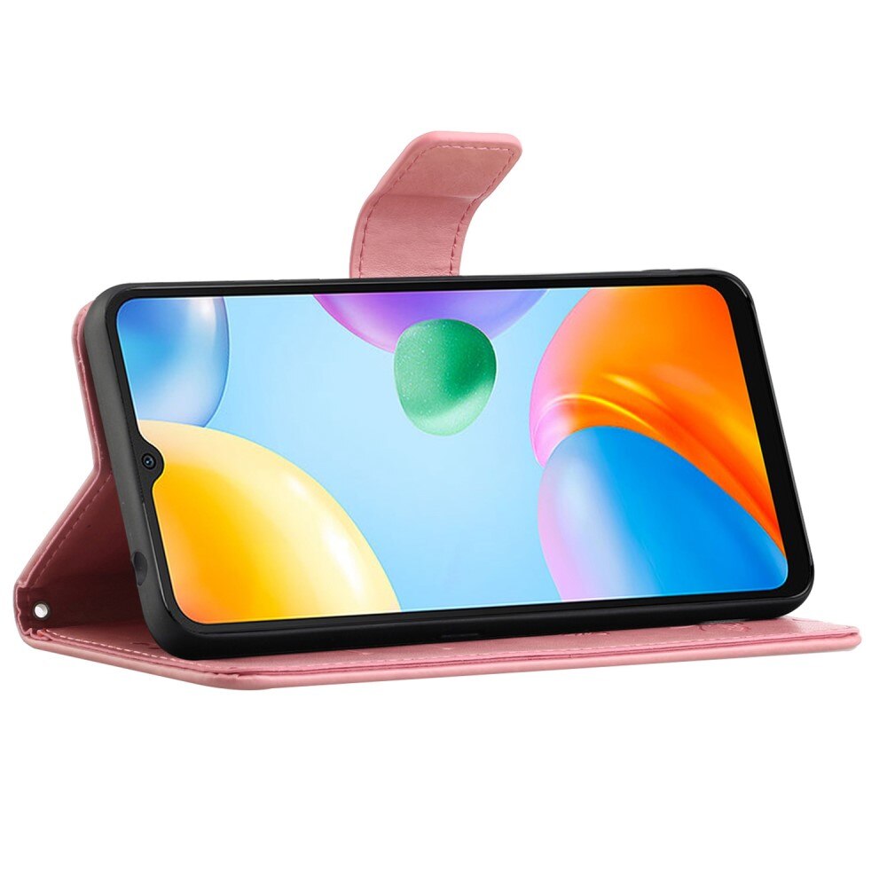 Læderetui Sommerfugle Xiaomi Redmi 10C Lyserød
