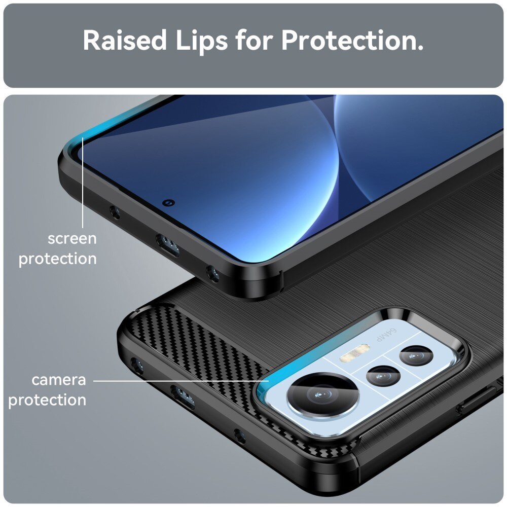 Xiaomi 12 Lite Cover TPU Brushed Sort