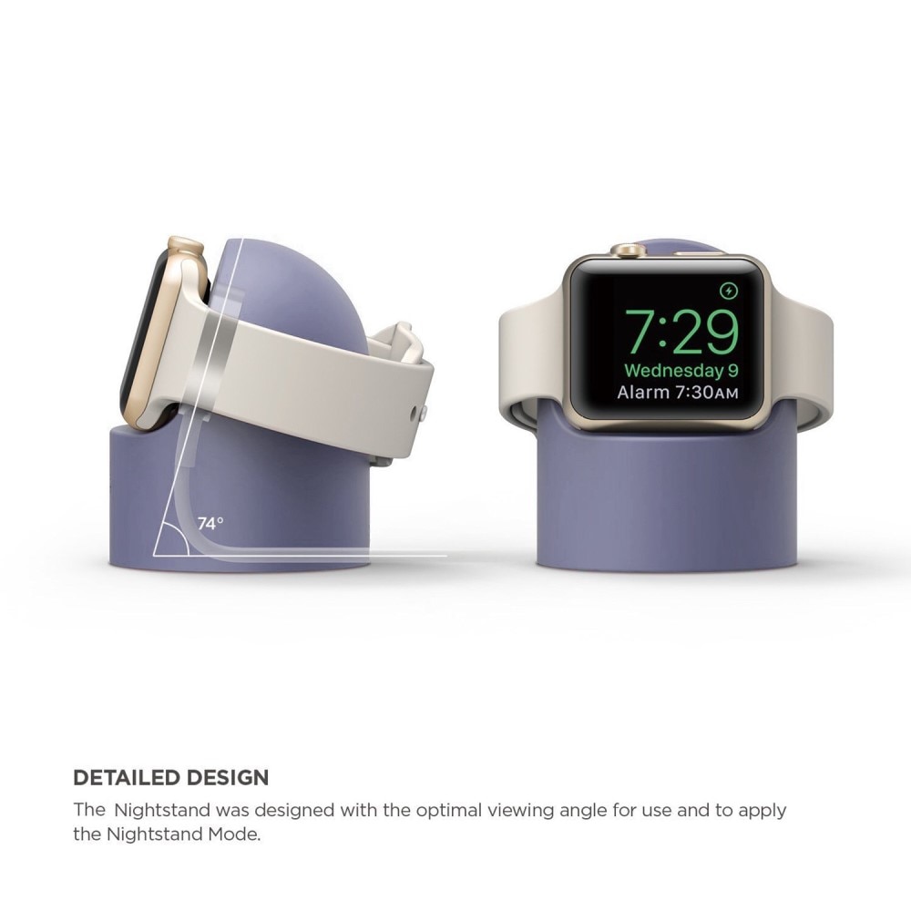Ladestander Apple Watch lyseblå
