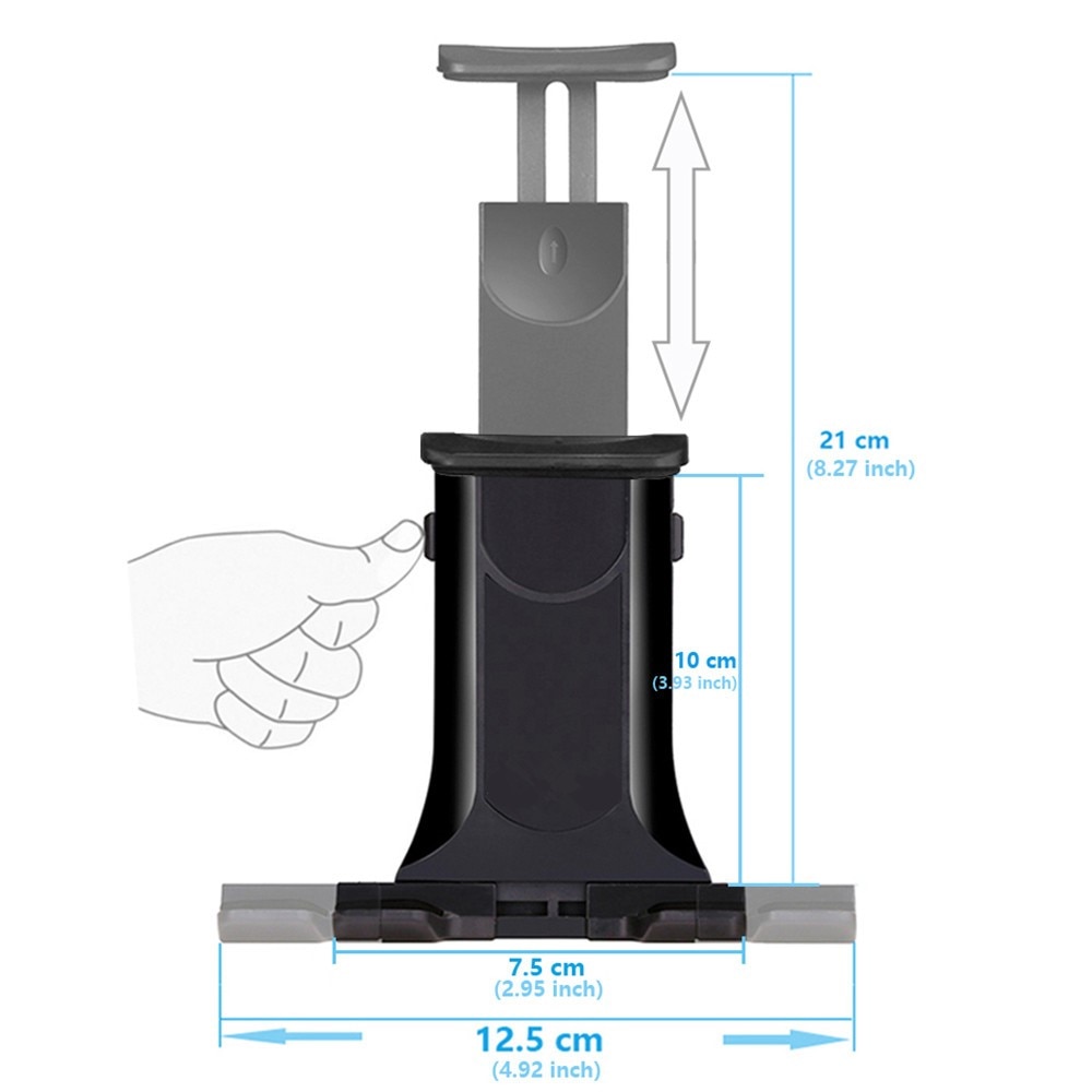 Tabletholder Universal Ventilatorgitter op til 11" sort