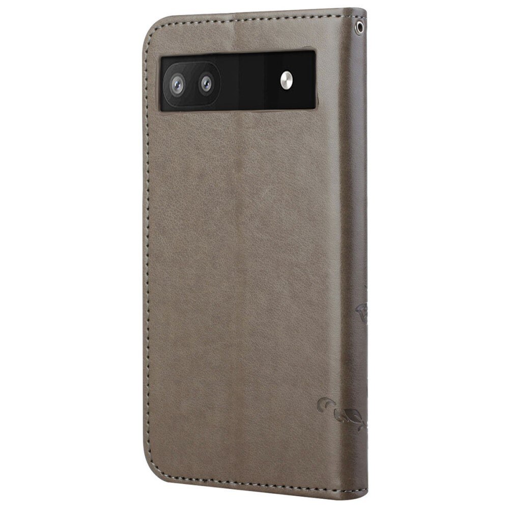 Læderetui Sommerfugle Google Pixel 6a Grå