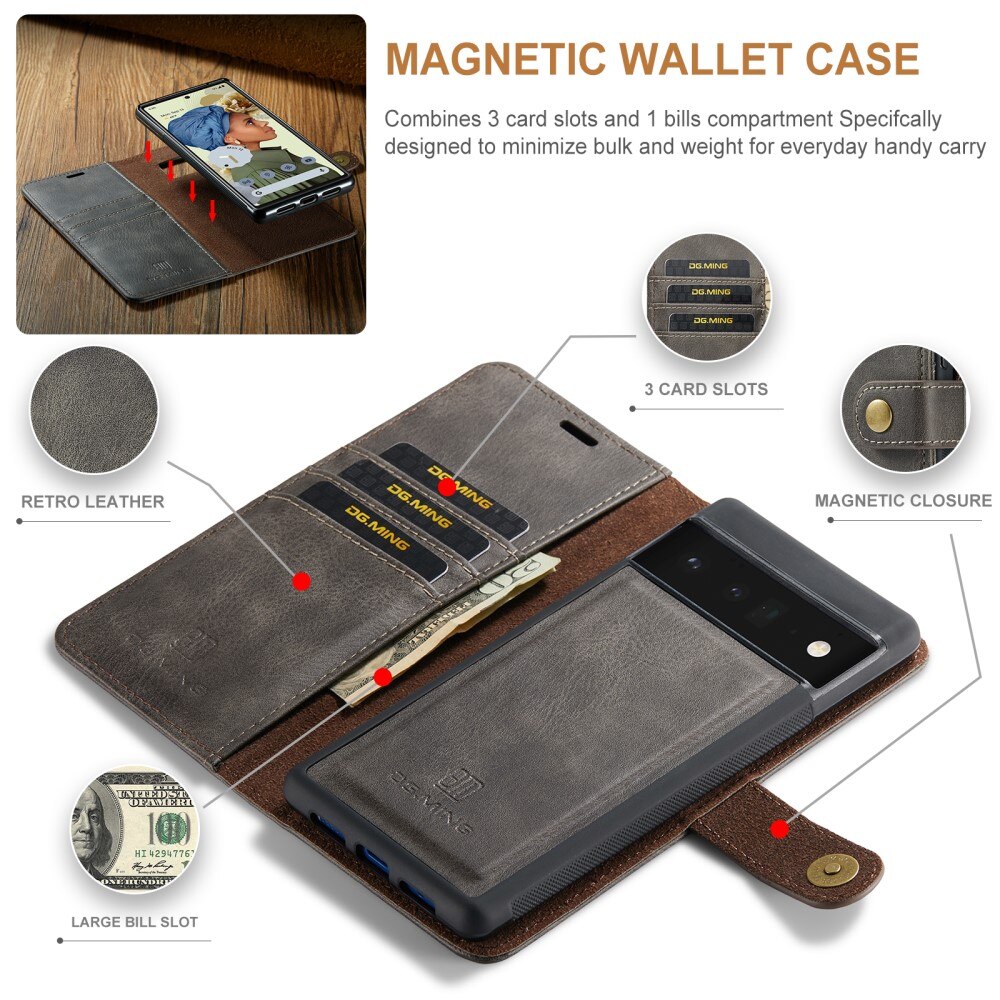 Magnet Wallet Google Pixel 6 Pro Brun