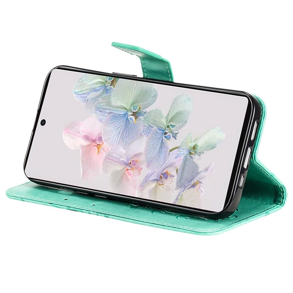 Læderetui Sommerfugle Google Pixel 7 Grøn