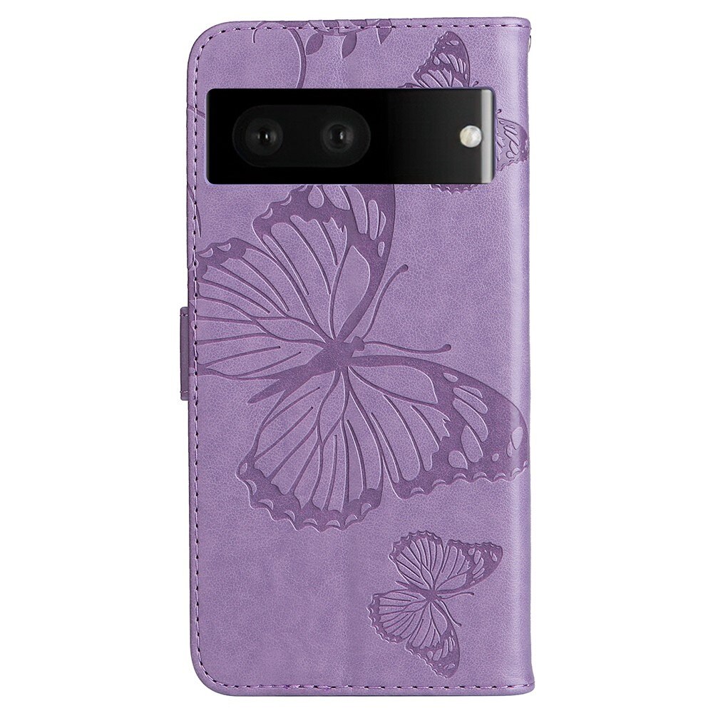 Læderetui Sommerfugle Google Pixel 7 Lilla