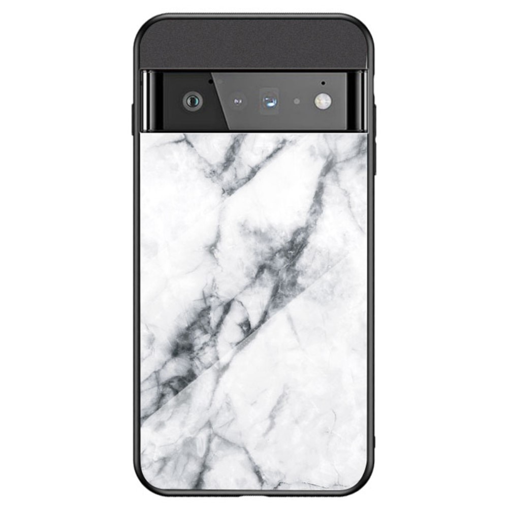 Cover Hærdet Glas Google Pixel 7 Pro hvid marmor
