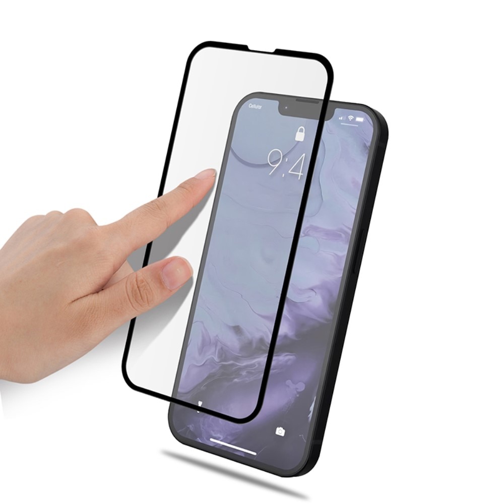 Full-fit Hærdet Glas Skærmbeskytter iPhone 13 Mini sort