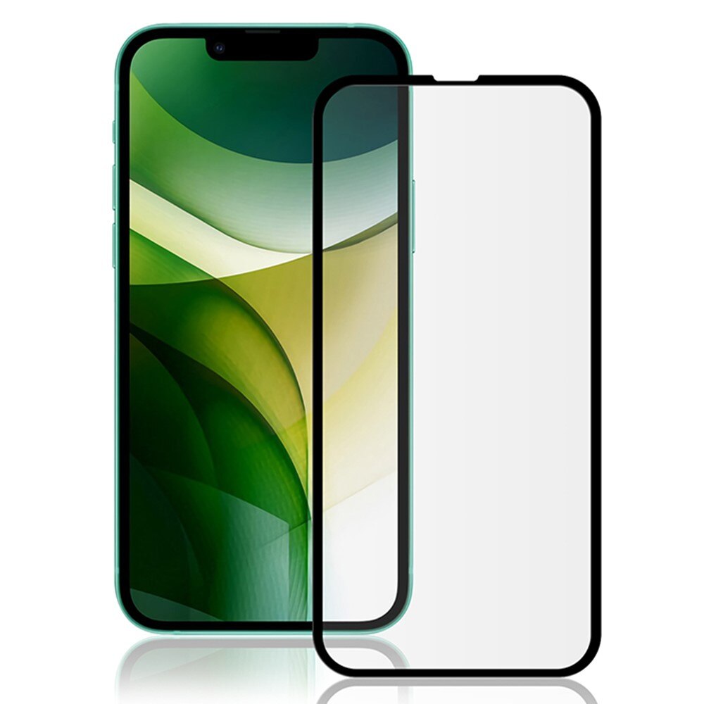 Full-fit Hærdet Glas Skærmbeskytter iPhone 13/13 Pro sort