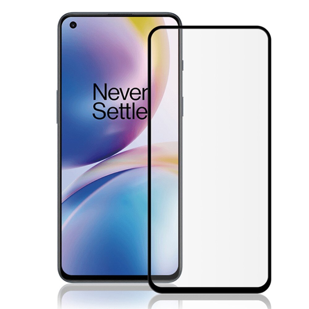 Full-fit Hærdet Glas Skærmbeskytter OnePlus Nord 2 5G sort