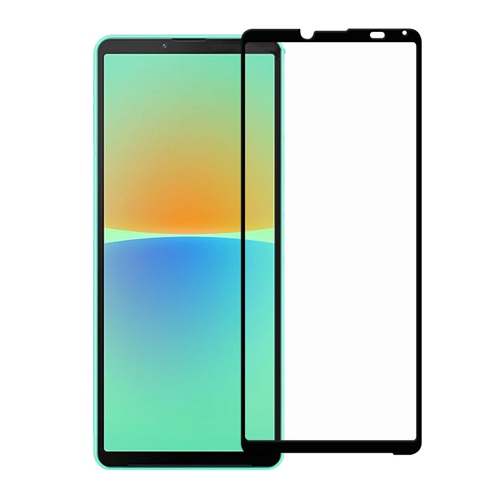 Full-fit Hærdet Glas Skærmbeskytter Sony Xperia 10 IV sort