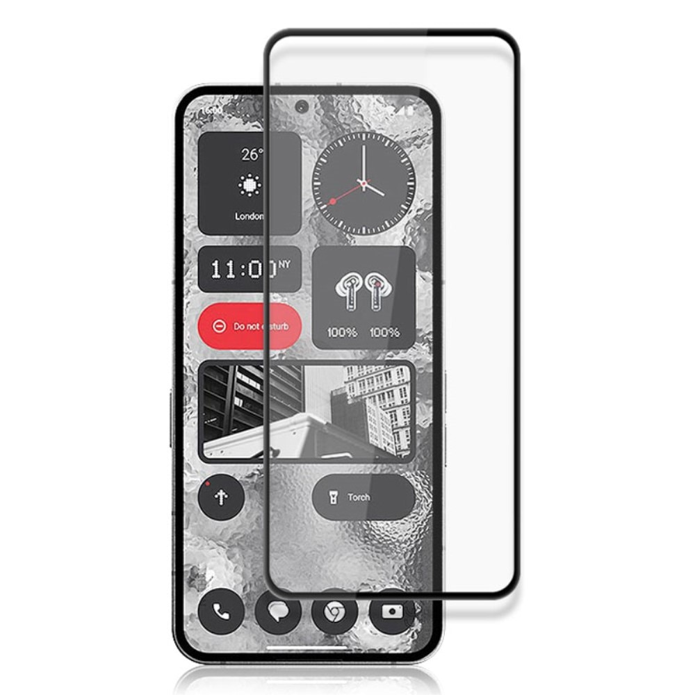 Full-fit Hærdet Glas Skærmbeskytter Nothing Phone 2 sort