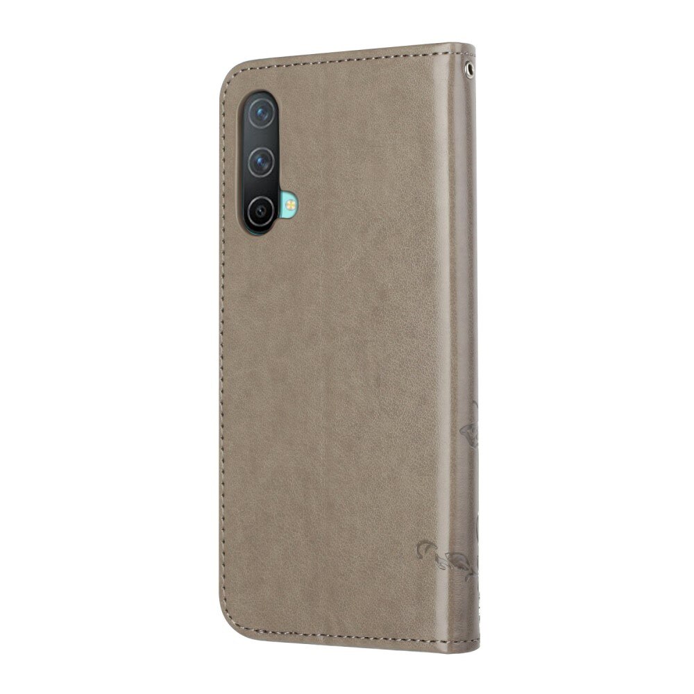 Læderetui Sommerfugle  OnePlus Nord CE 5G Grå
