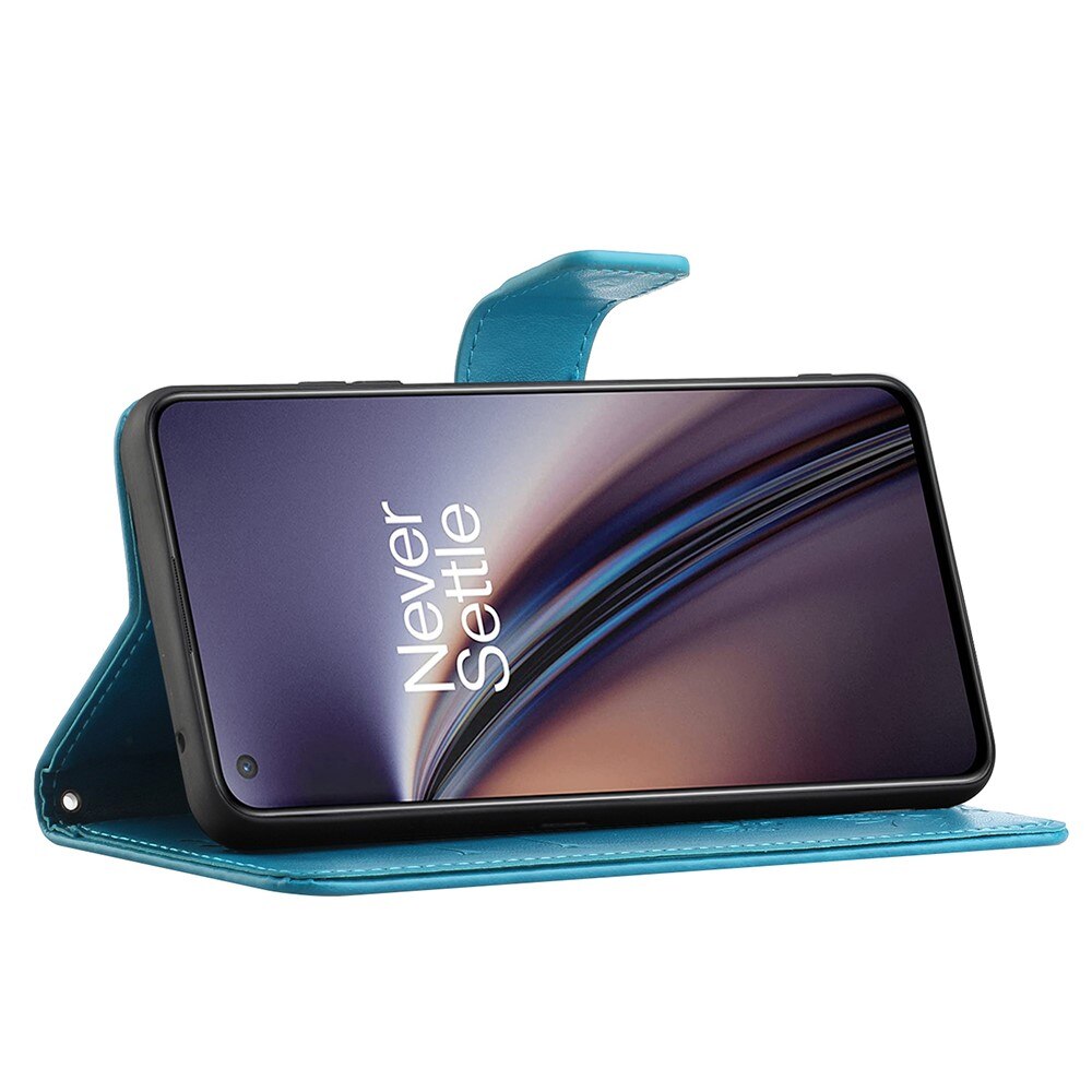 Læderetui Sommerfugle  OnePlus Nord 2 5G Blå