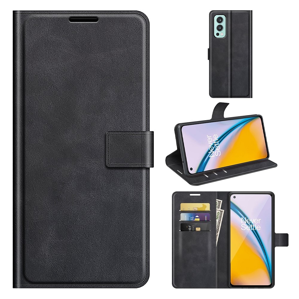 Leather Wallet OnePlus Nord 2 5G Black