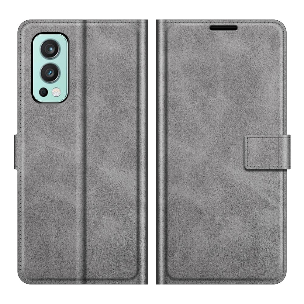 Leather Wallet OnePlus Nord 2 5G Grey
