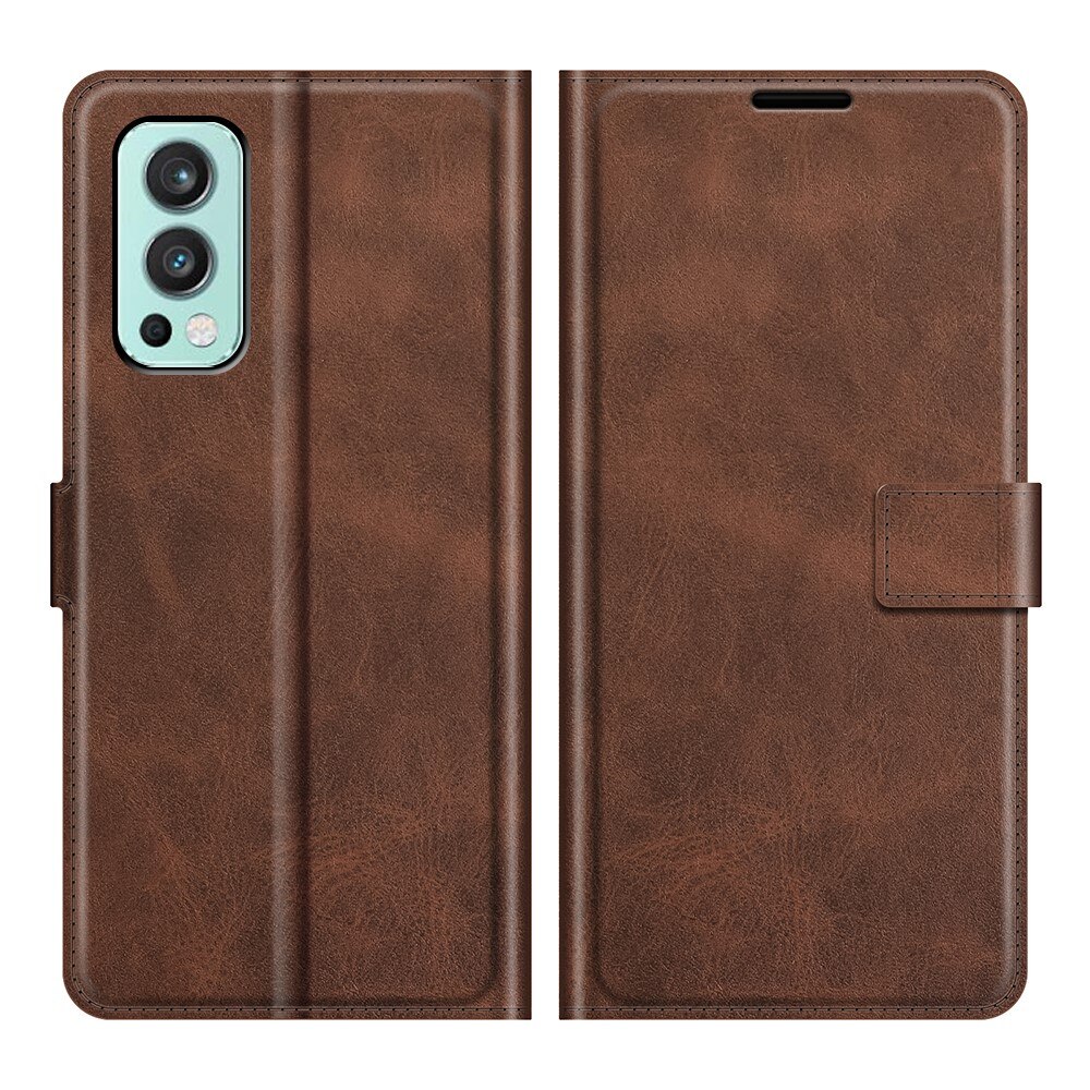 Leather Wallet OnePlus Nord 2 5G Brown