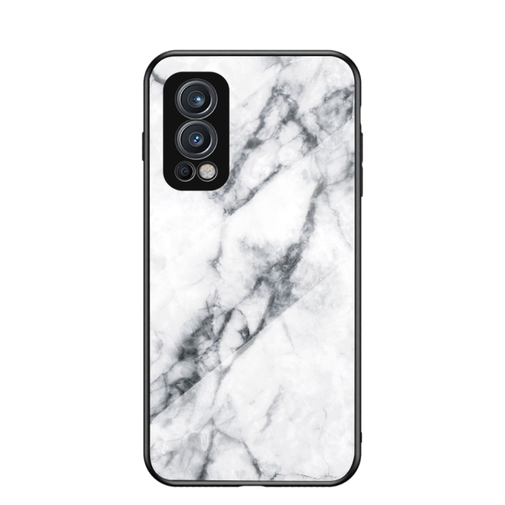 Cover Hærdet Glas OnePlus Nord 2 5G hvid marmor