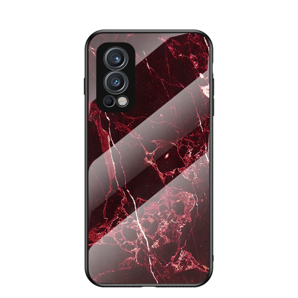 Cover Hærdet Glas OnePlus Nord 2 5G rød marmor