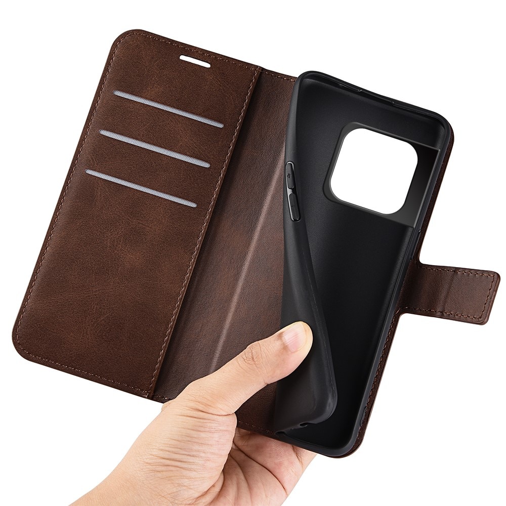 Leather Wallet OnePlus 10 Pro Brown