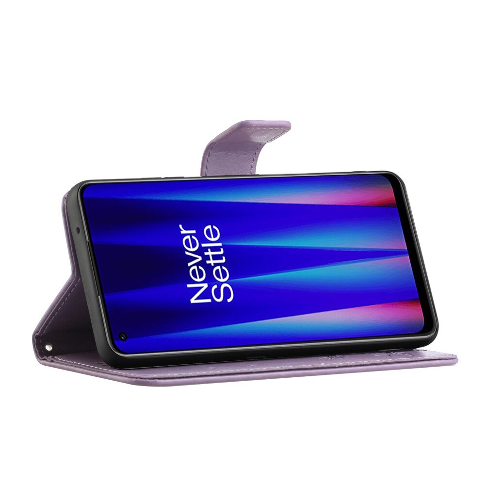 Læderetui Sommerfugle  OnePlus Nord CE 5G Lilla