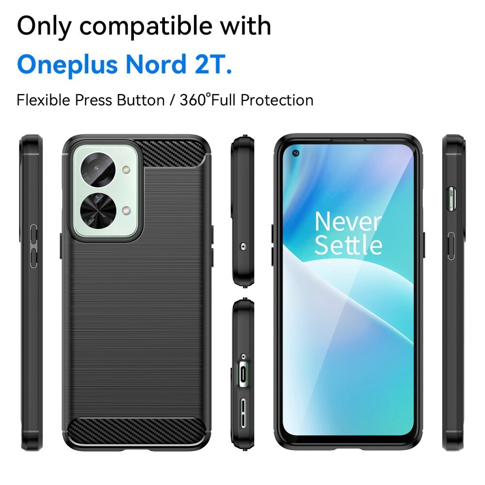  Oneplus Nord 2T 5G Cover TPU Brushed Sort