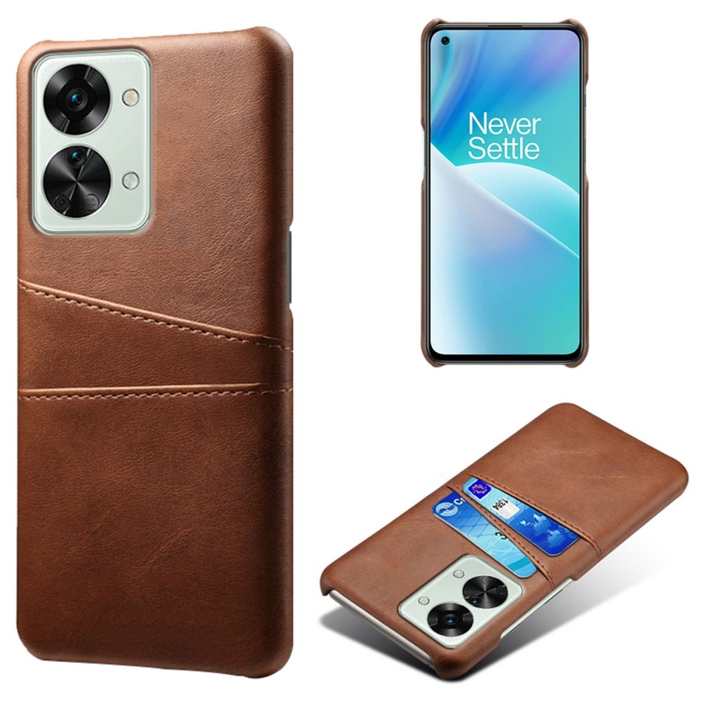Card Slots Case  Oneplus Nord 2T 5G Brun