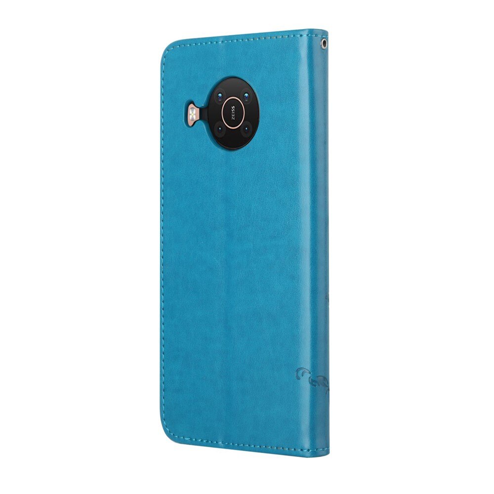 Læderetui Sommerfugle Nokia X20/X10 Blå