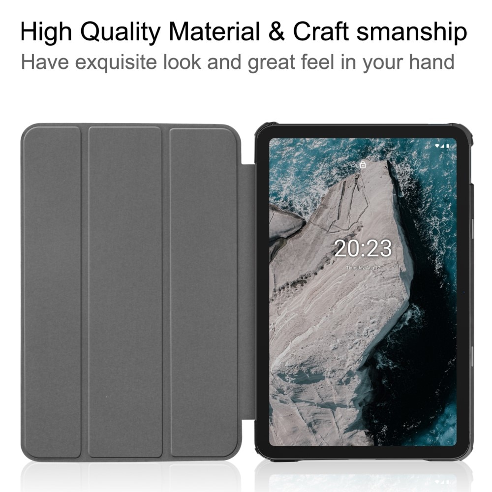 Etui Tri-fold  Nokia T20 Sort