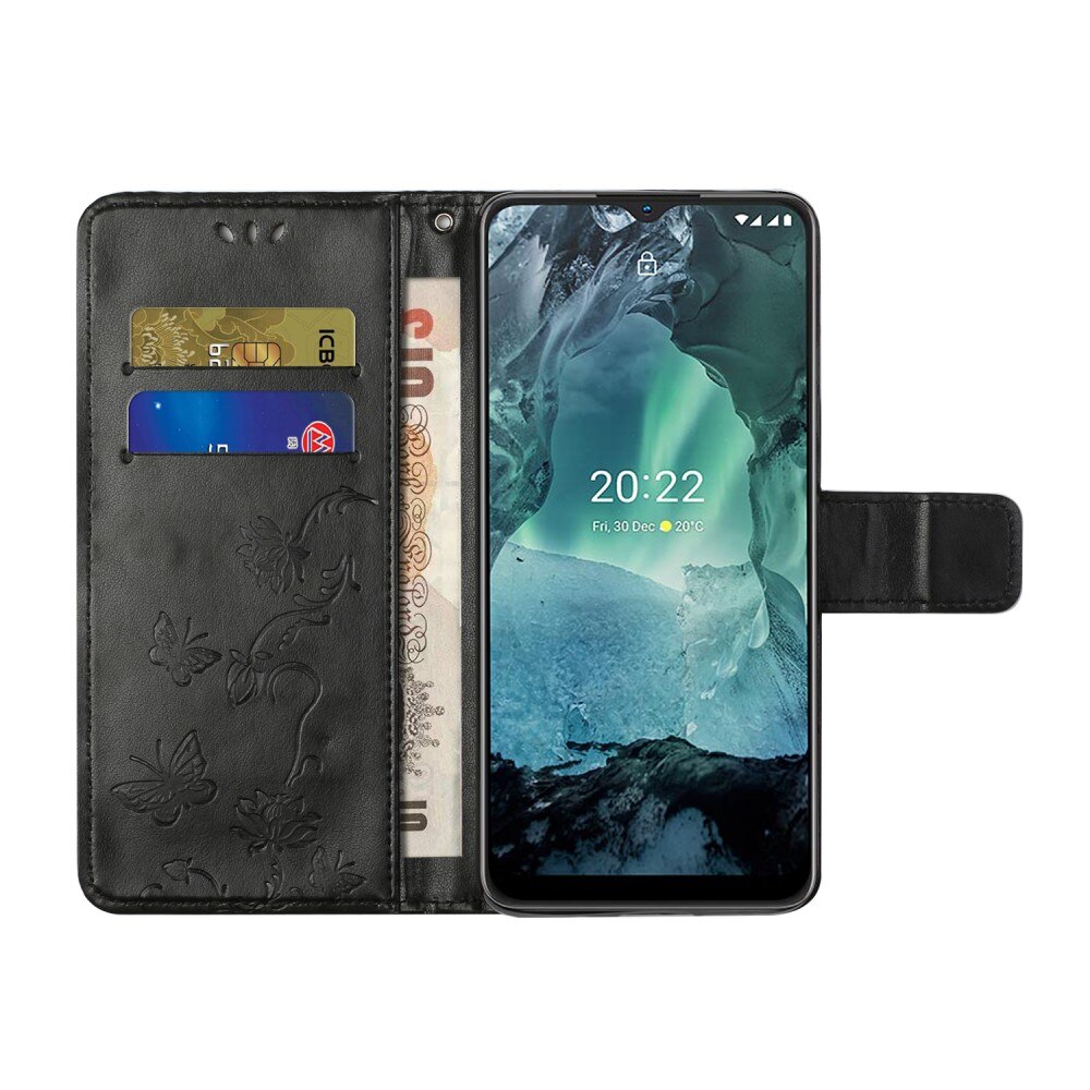 Læderetui Sommerfugle  Nokia G11/Nokia G21 Sort