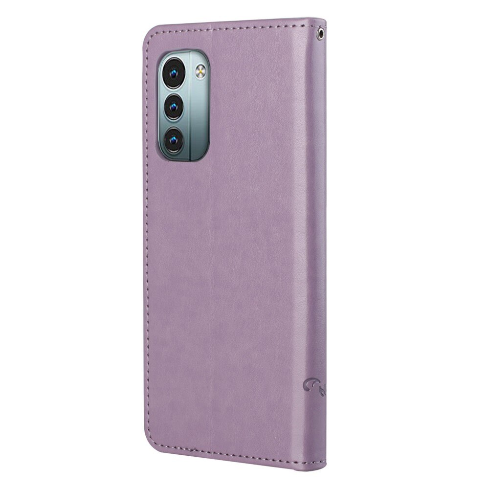 Læderetui Sommerfugle  Nokia G11/Nokia G21 Lilla