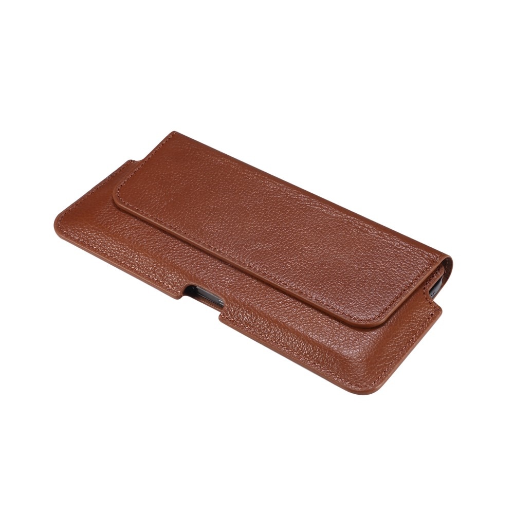 Bæltetaske mobil Læder S brun