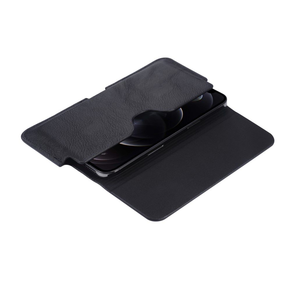 Bæltetaske Læder iPhone 15 Pro sort