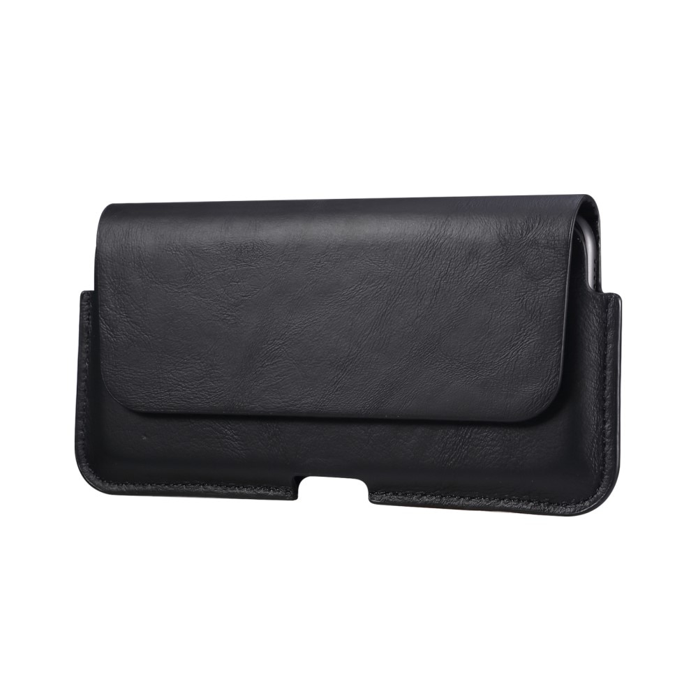 Bæltetaske Læder iPhone 15 Pro sort
