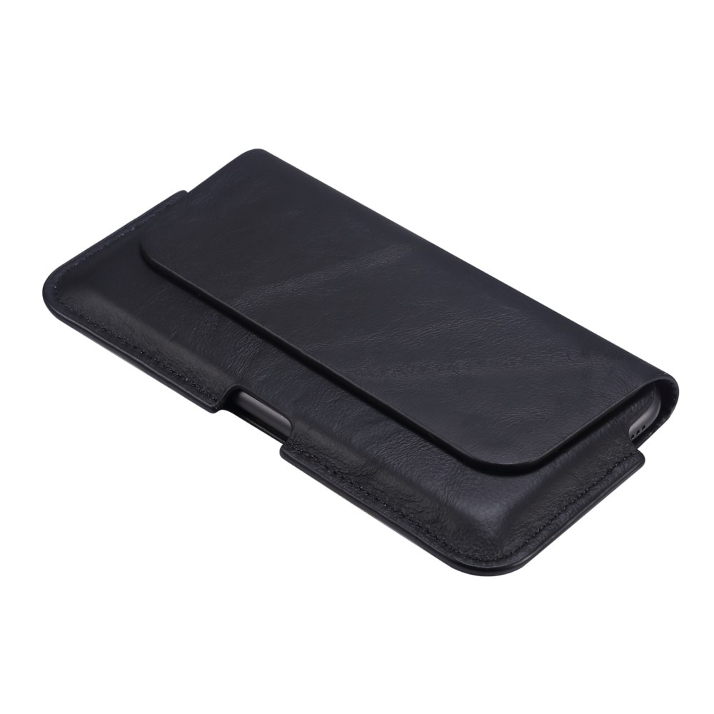 Bæltetaske Læder iPhone XR sort