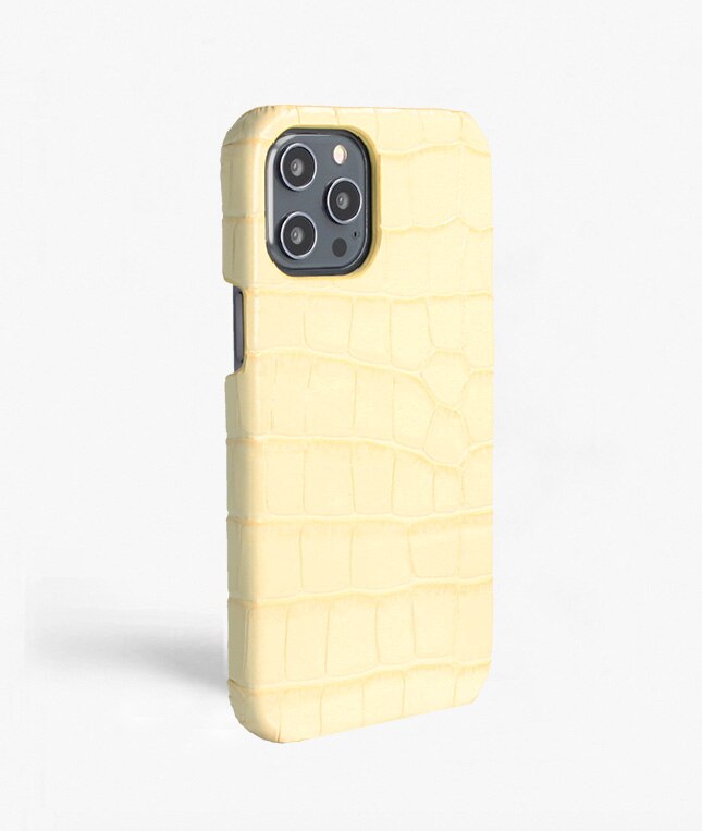 Cover iPhone 12 Pro Max Croco Gul