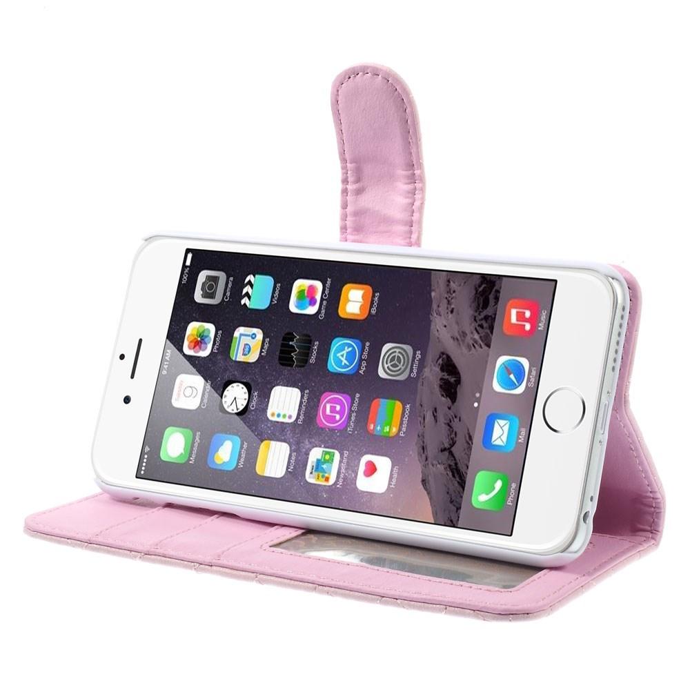 Tegnebogsetui iPhone 6 Plus/6S Plus Quilted lyserød