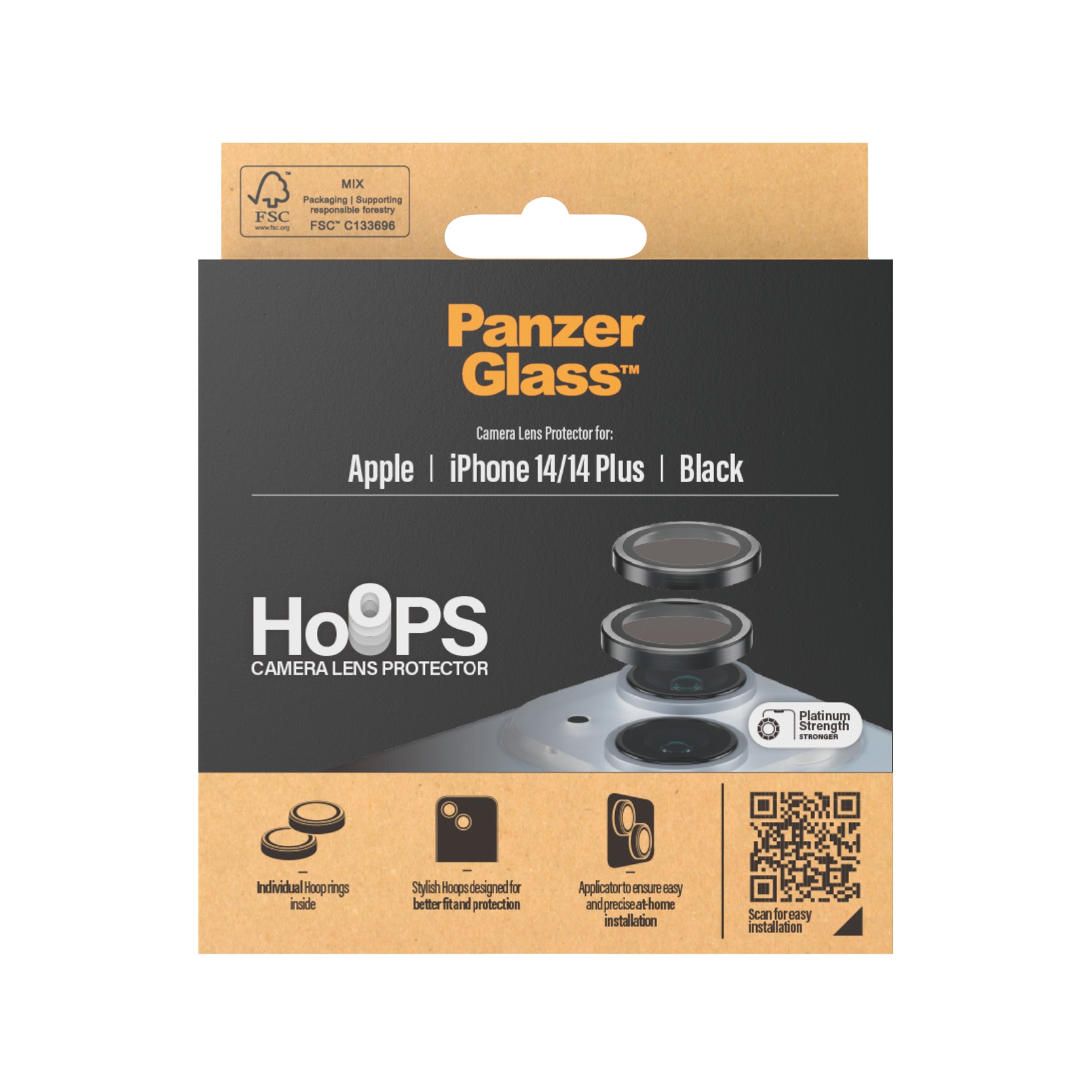 iPhone 14 Hoops Camera Lens Protector Black