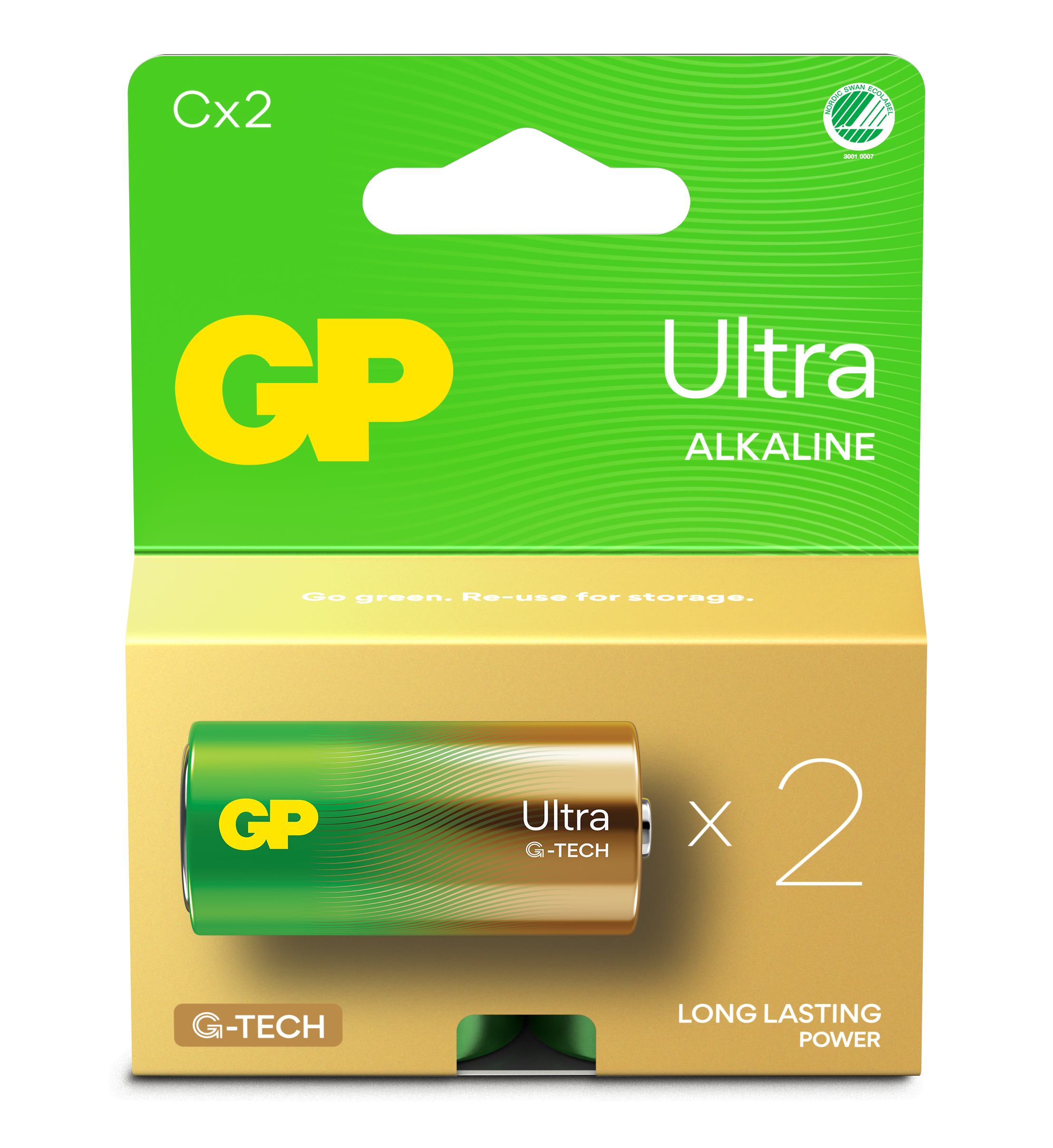 Ultra Alkaline C batteri 14AU/LR14 (2-pak)