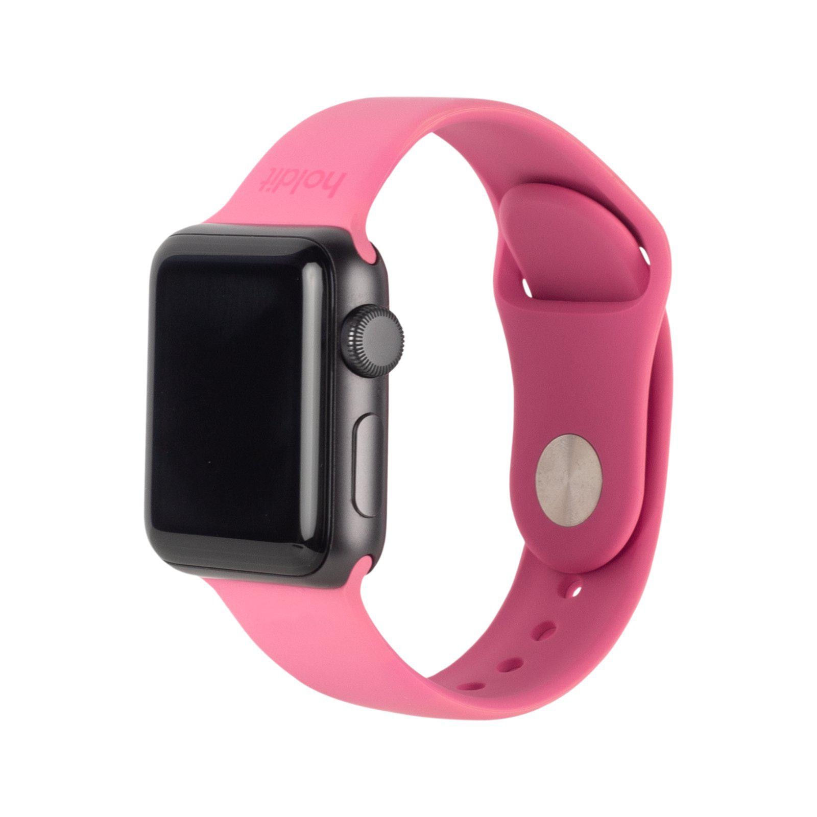 Silikonearmbånd Apple Watch SE 44mm Bright Pink