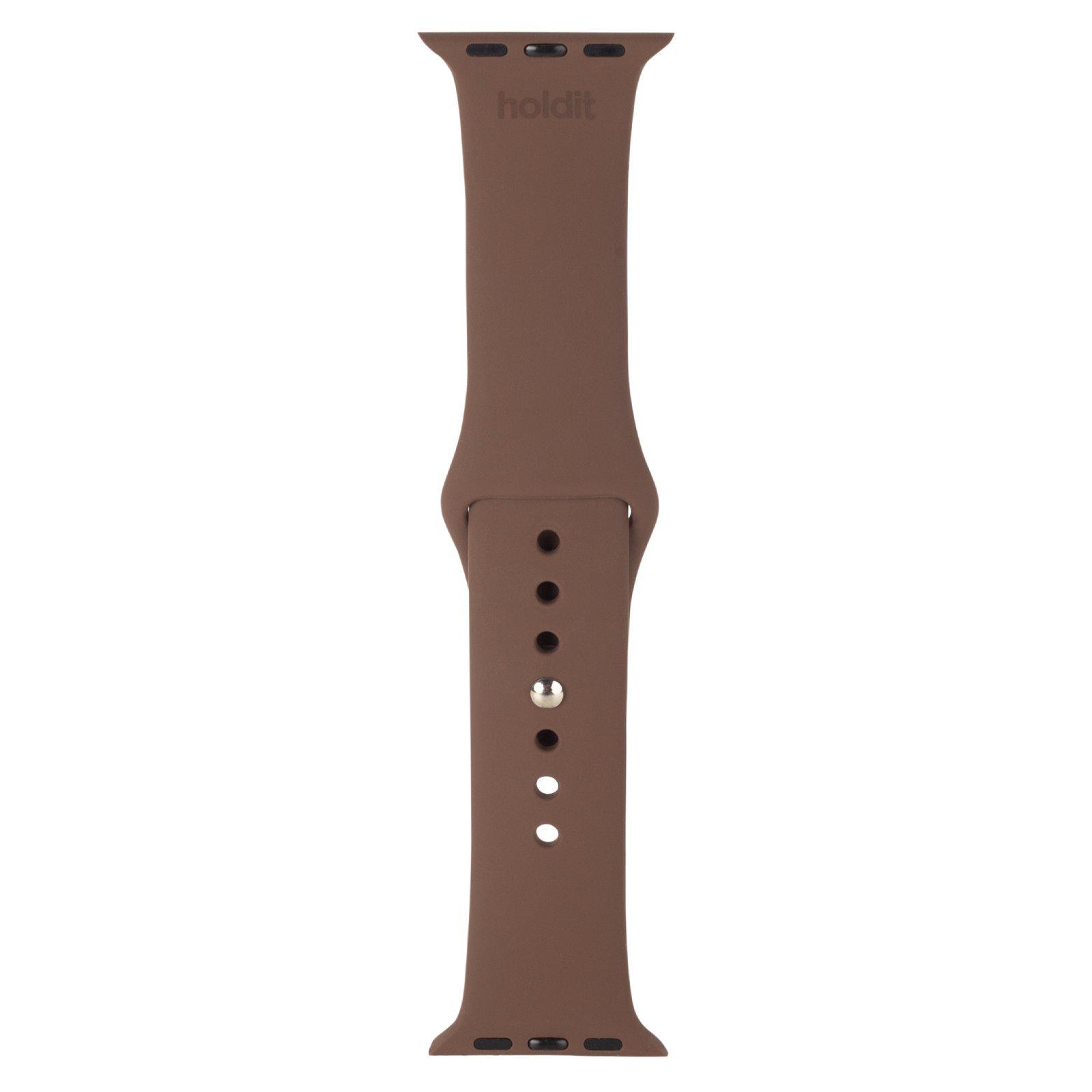 Silikonearmbånd Apple Watch SE 40mm Dark Brown