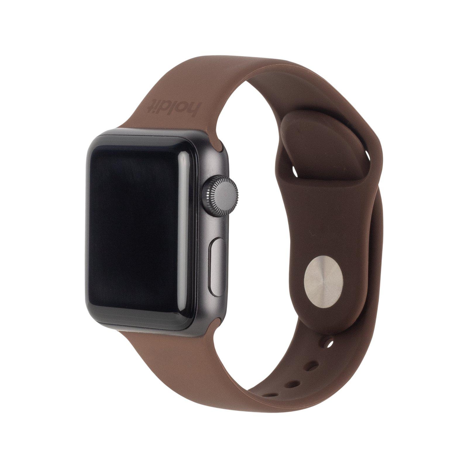 Silikonearmbånd Apple Watch 41mm Series 7 Dark Brown