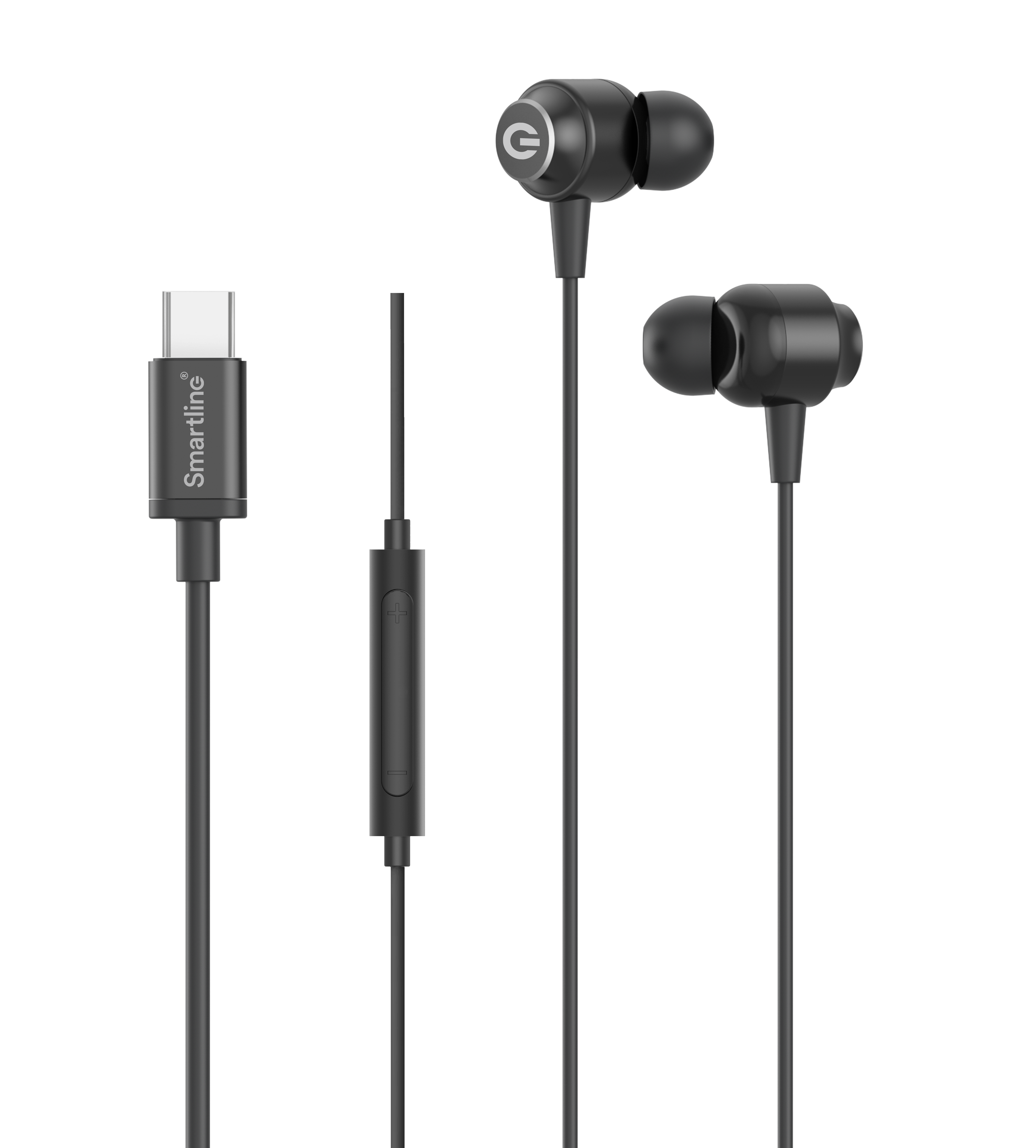 Kablede hovedtelefoner USB-C sort