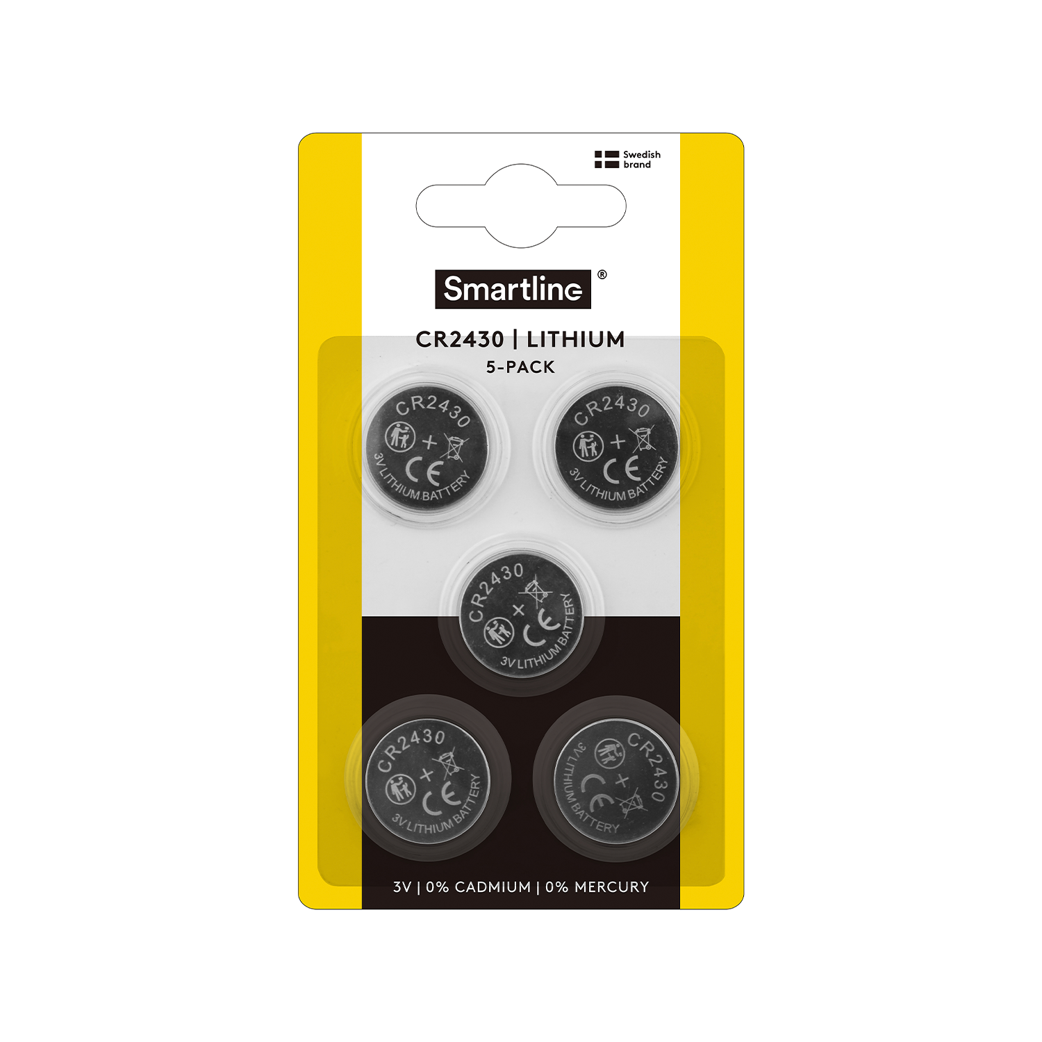Litium Knapcellebatteri CR2430 (5-pack)