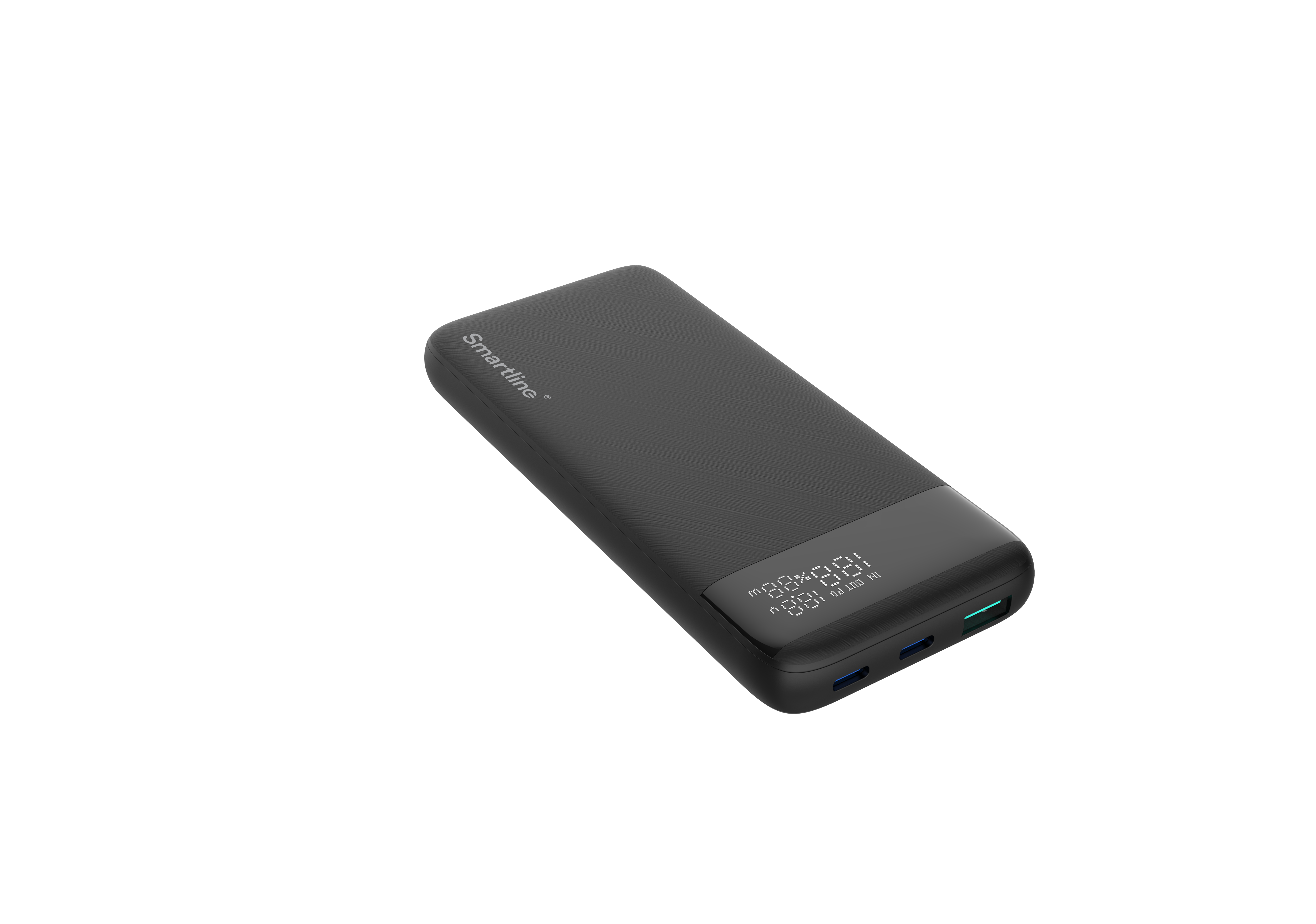 Powerbank 10000 mAh USB-A + 2x USB-C PD 20W Sort