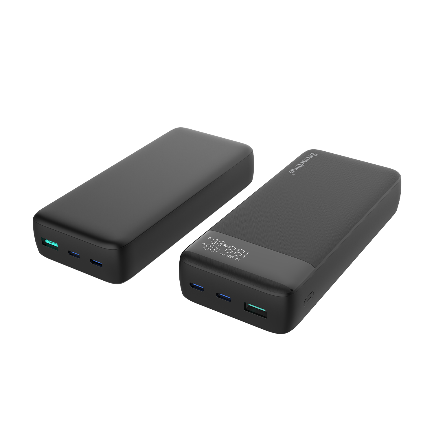 Powerbank 20000 mAh USB-A + 2x USB-C PD 20W Sort