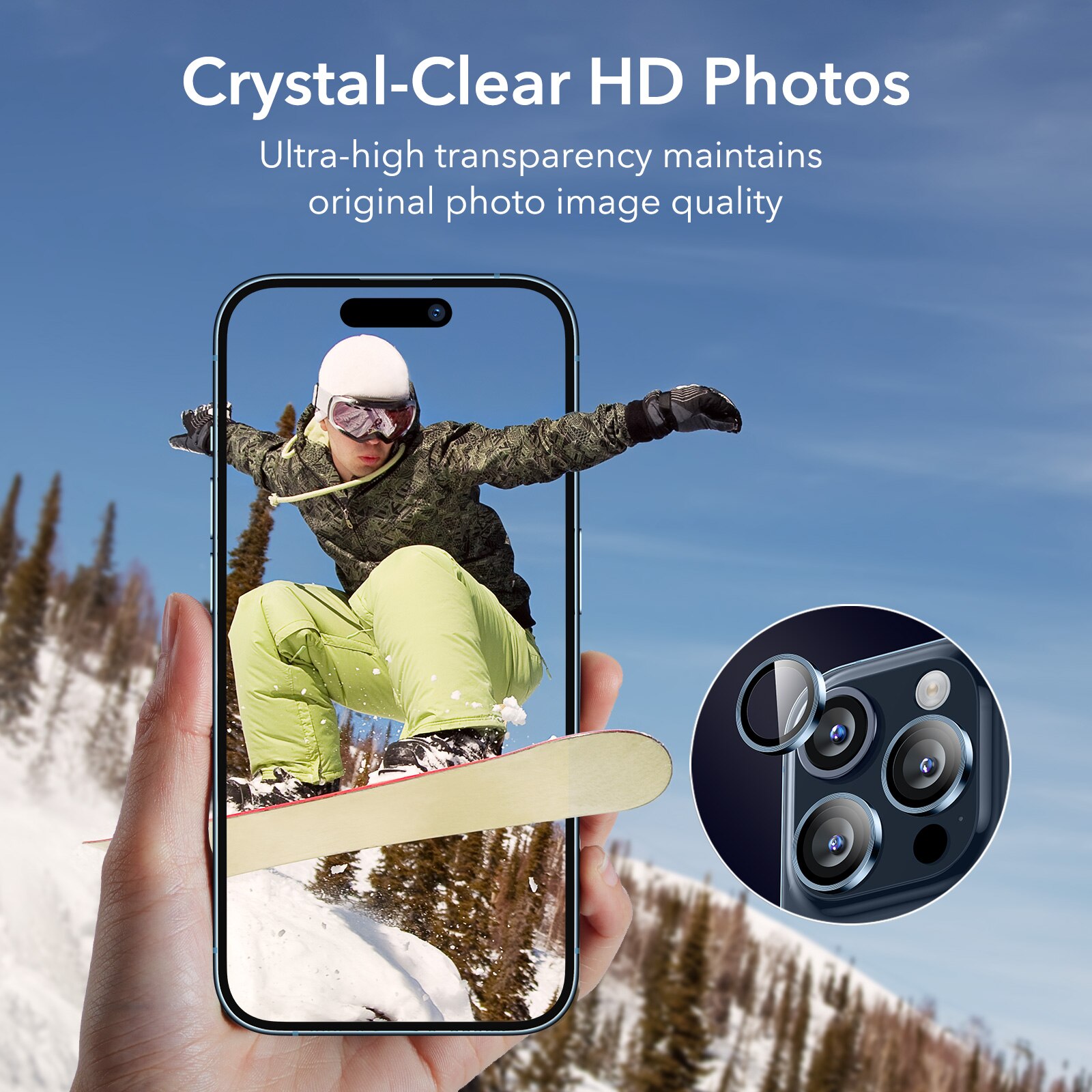 Armorite Camera Lens Protector iPhone 15 Pro Blue