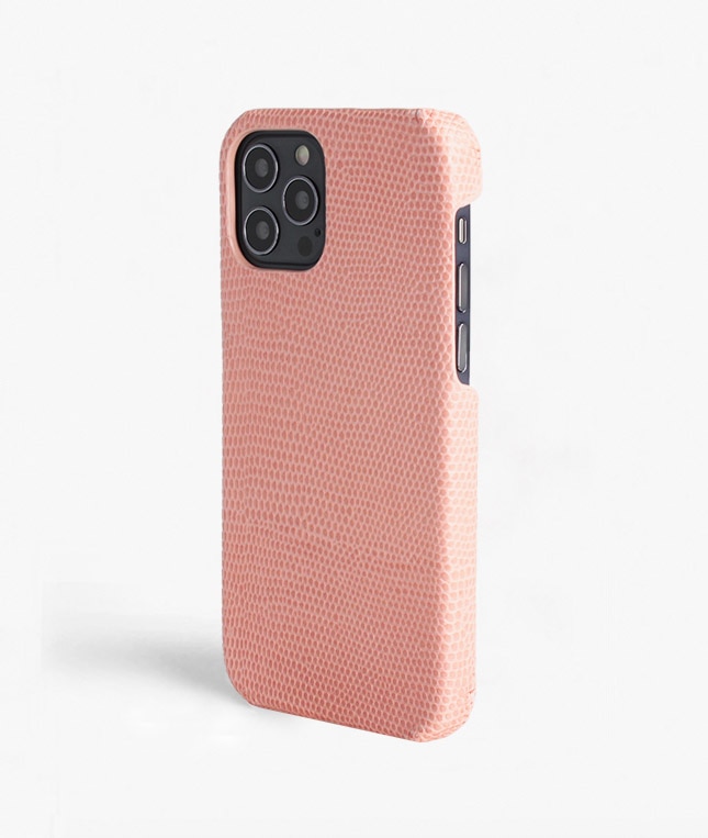 Cover iPhone 12/iPhone 12 Pro Lizard Rosa Antico