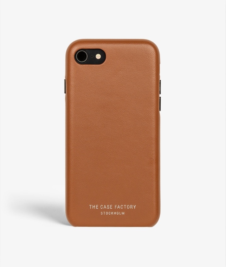 S.C iPhone SE 2022 Wrapped Egdes Nappa Cognac